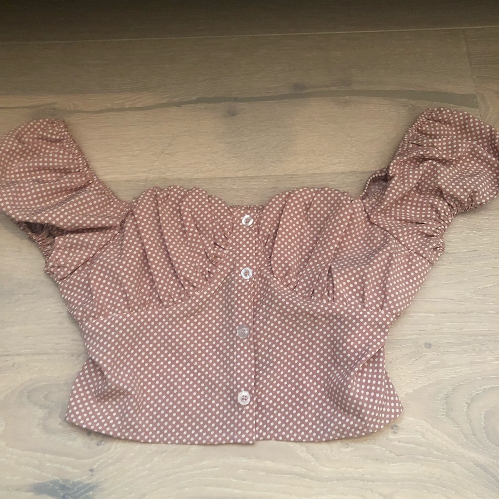 Polka dot milkmaid top